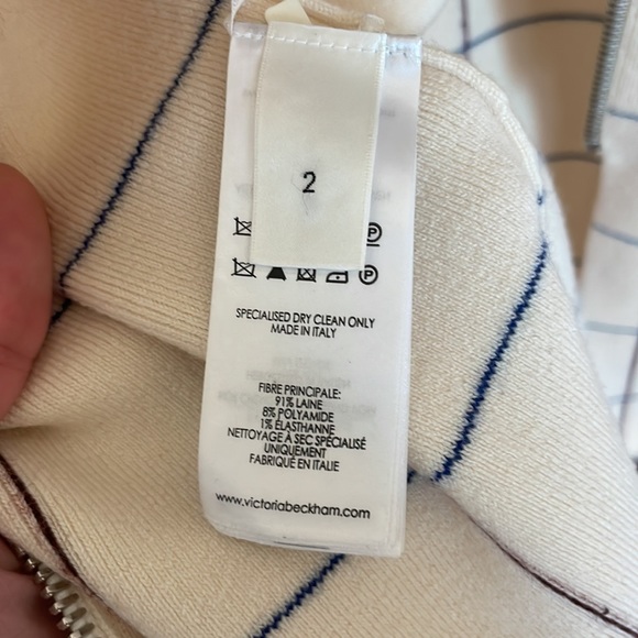 😍Victoria Beckham Signature Intarsia Check Crewneck Sheath Dress 2 (size 6) - Picture 7 of 12